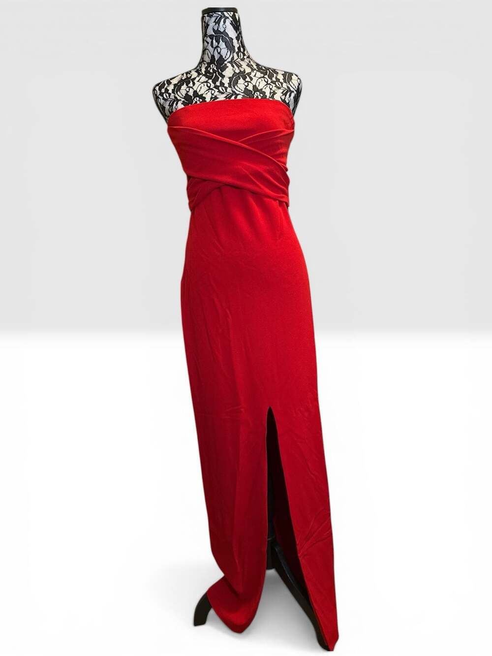 Lulus Own the Night Red Strapless Maxi Dress